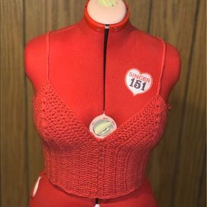 Sweetheart corset back crochet top